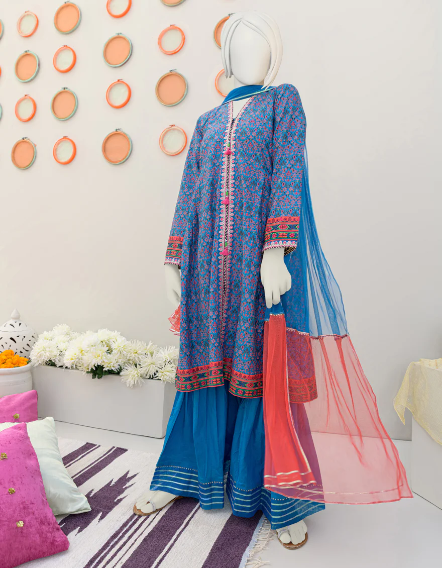 BLUE CAMBRIC 3PC STITCHED | JGK-S-JJTS-US-23-063 FB/TORA