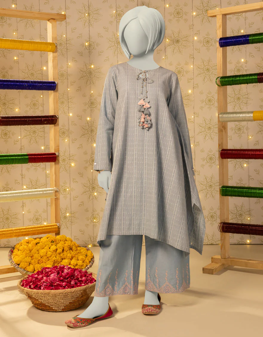 BLUE DOBBY 2PC STITCHED | JGK-S-JTST-25-432 FB/DELARA-04