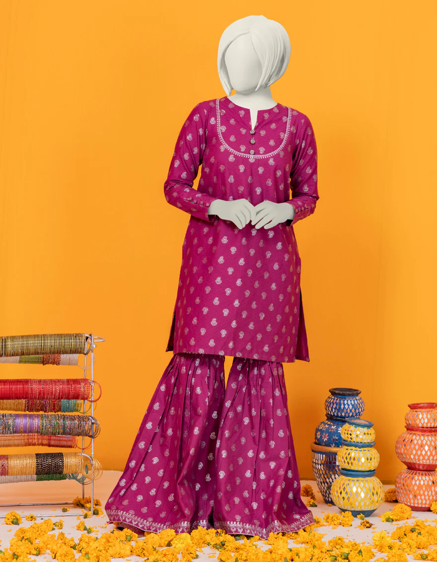 PURPLE TEXTURED 2PC STITCHED | JGK-S-YGTL-420-24 FB