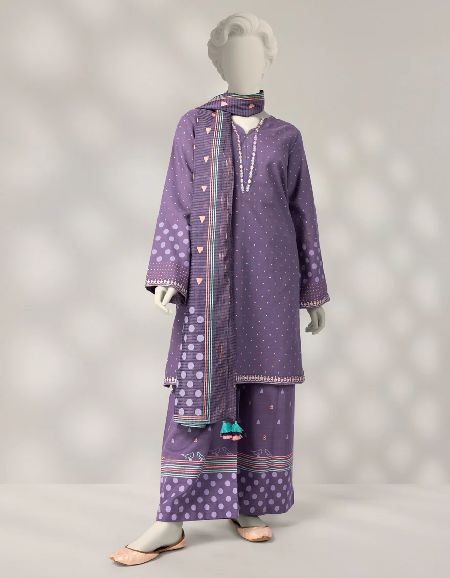 PURPLE KHADDAR SLUB 3PC STITCHED | JGK-W-JTP-25-629 FB/BLOCKED-01
