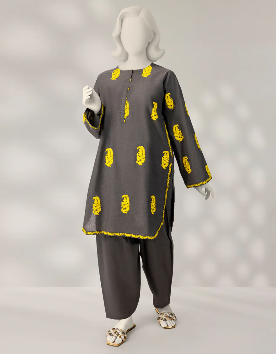 GREY CHAMBRAY 2PC STITCHED | JGK-W-JTST-25-499 FB/CHAMRAY-01