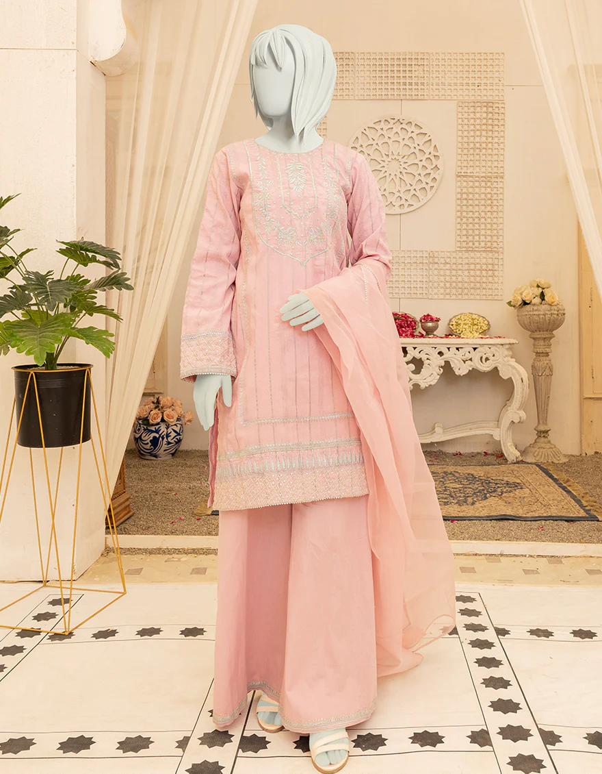 PINK JACQUARD 3PC STITCHED | JGK-YGTL-S-US-617-22 FB/ESHE