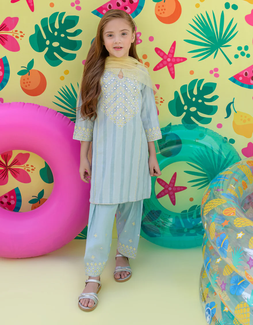 BLUE LAWN 3PC STITCHED | JGKL-S-24-1512 FB/NA