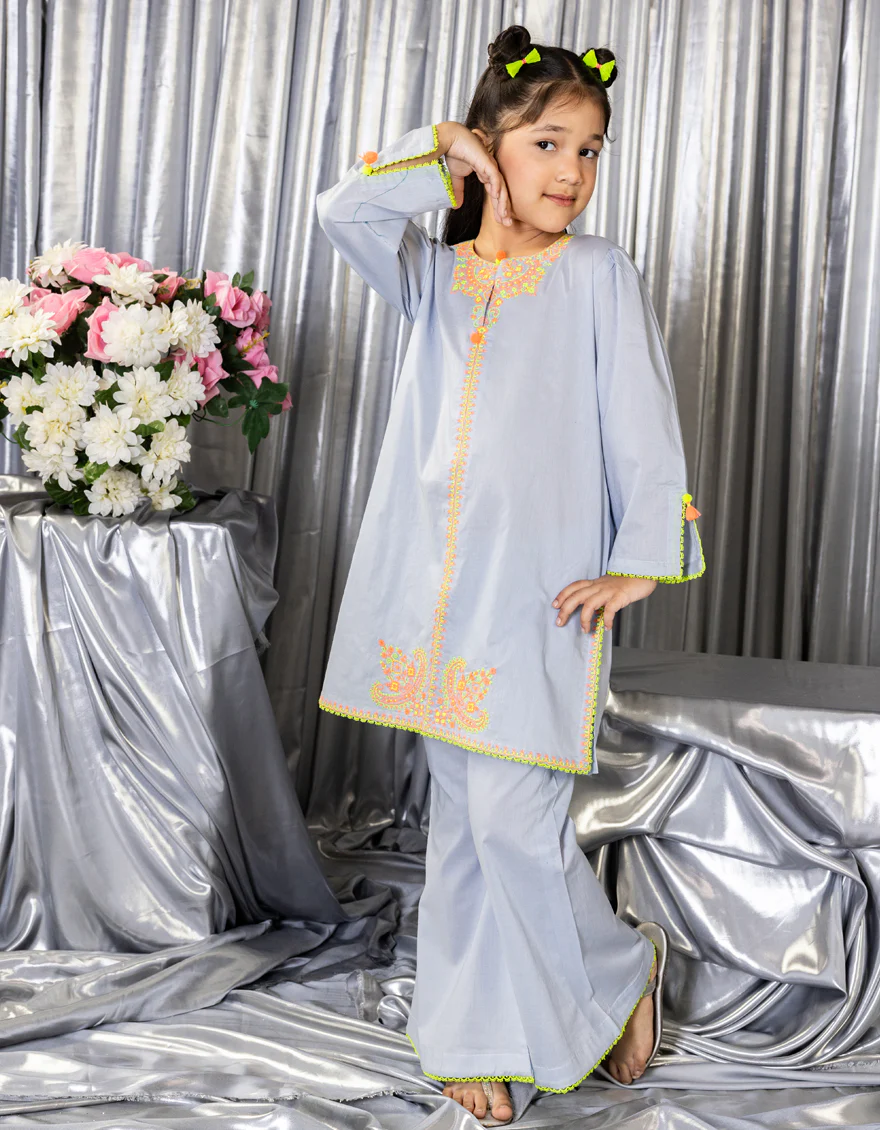 BLUE LAWN 2PC STITCHED | JGKL-S-JGST-25-5620
