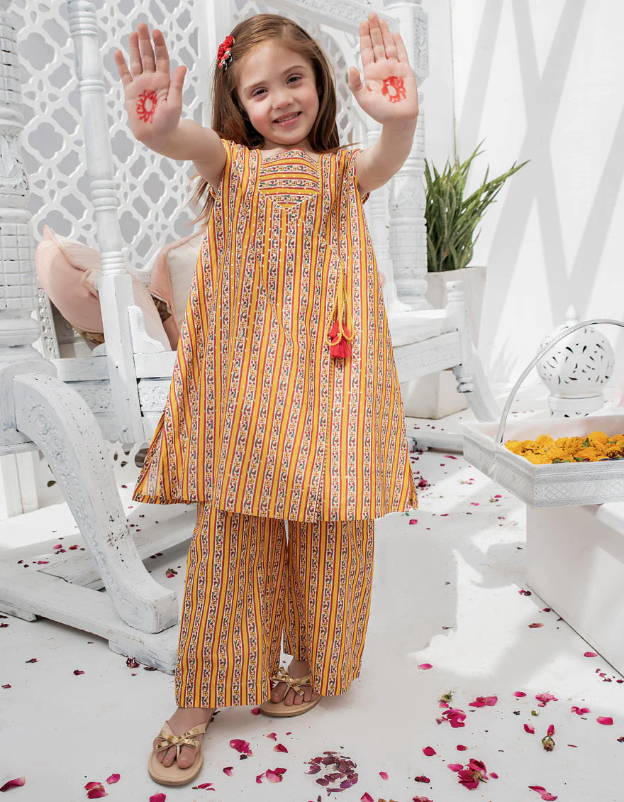 YELLOW LAWN 2PC STITCHED | JGKL-S-JK2-US-22-5625 FB/BISAAT