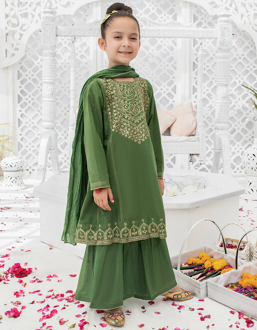 GREEN LAWN 3PC STITCHED | JGKL-S-US-22-1551 FB/GREEN 2080