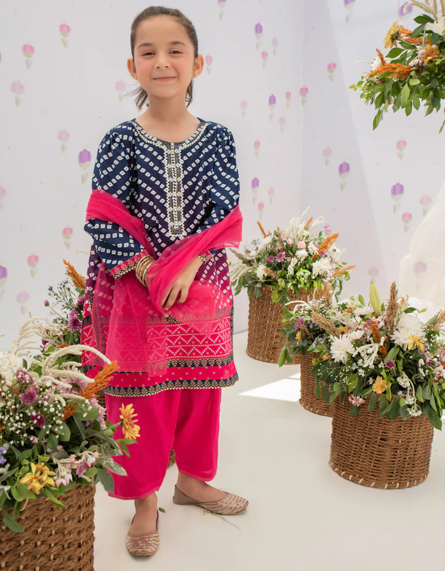 PINK-BLUE LAWN 3PC STITCHED | JGKL-S-US-22-1582 FB/ASIL