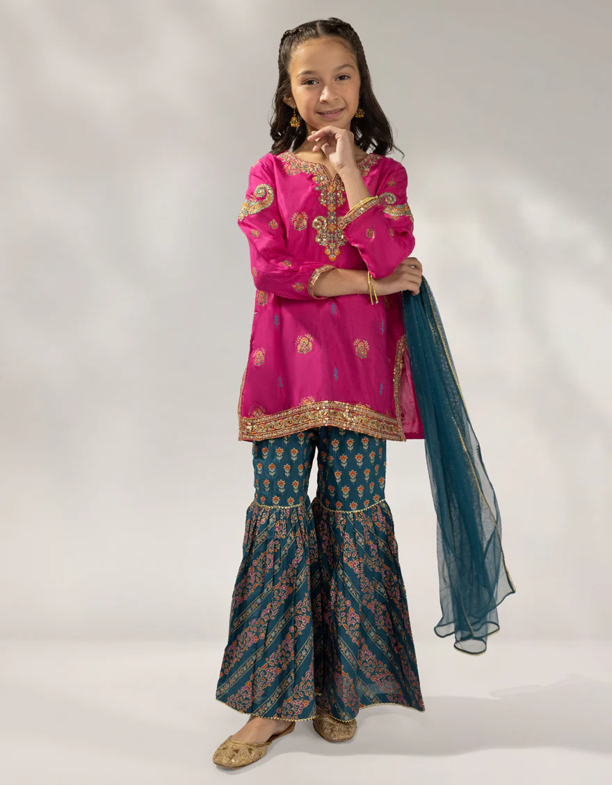 PINK SILK 3PC STITCHED | JGKL-W-JGF-25-1925 FB/SHIREEN-05