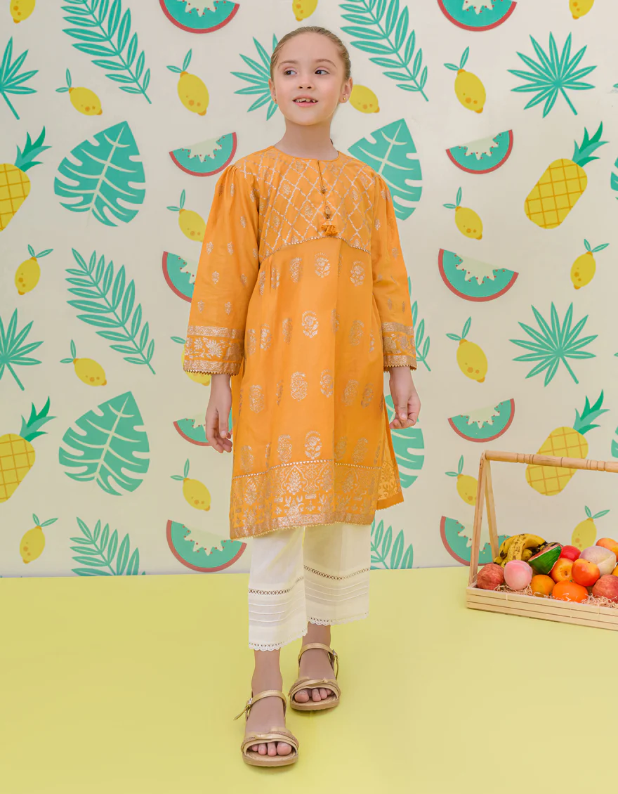 YELLOW CAMBRIC KURTI | JGLK-S-24-2510 FB/GL