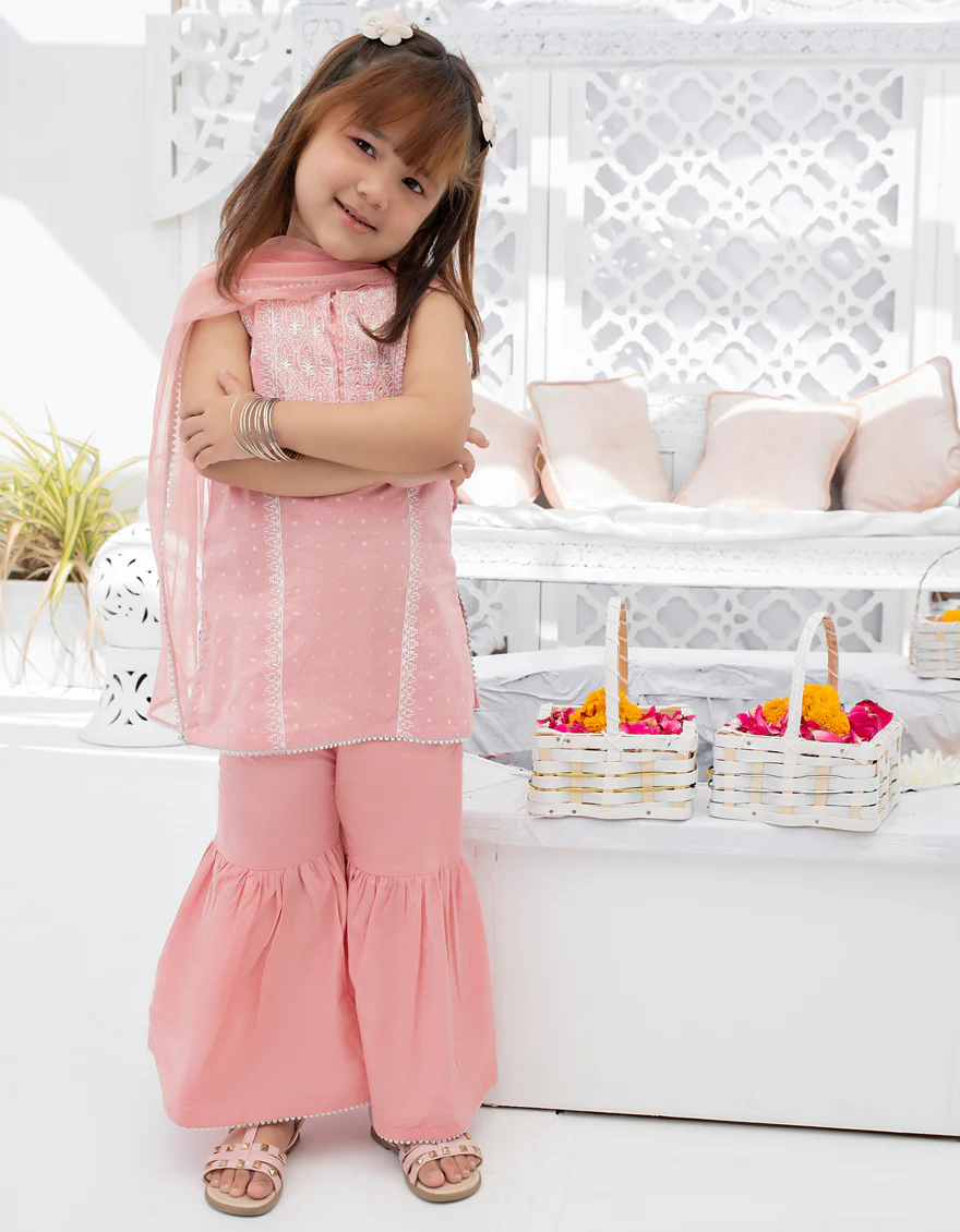 PINK LAWN 3PC STITCHED | JIK-S-JGKL-US-22-1562 FB/JASMINE