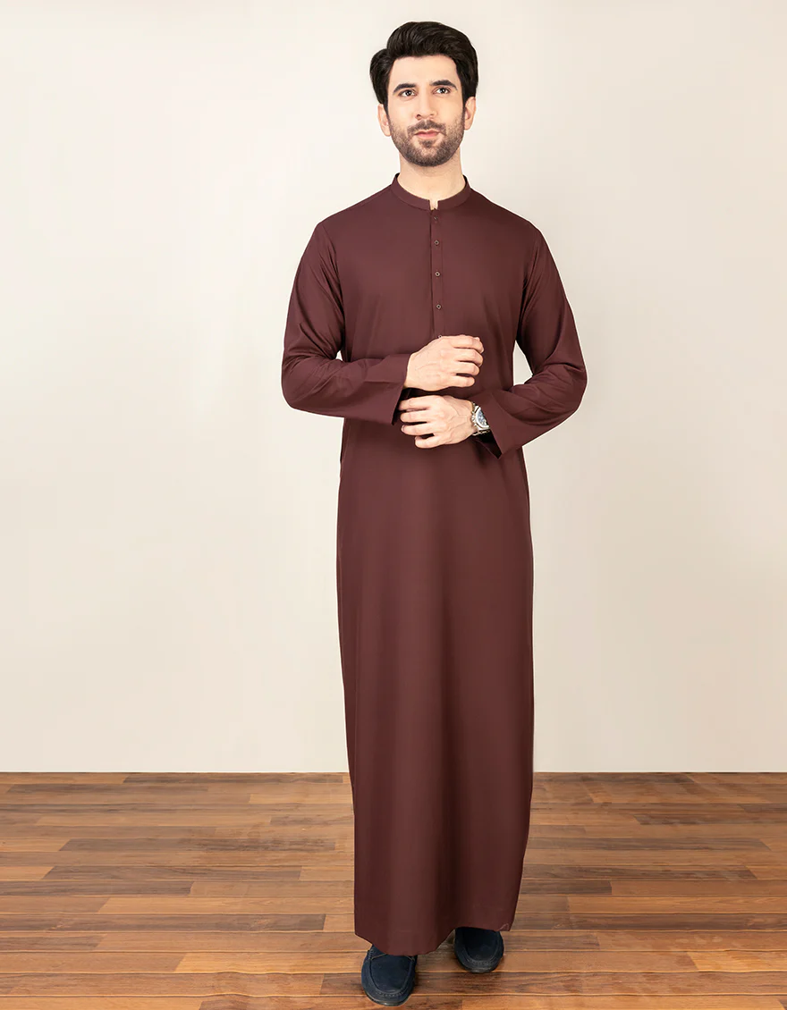 MAROON BLENDED JUBBA | JJ-JUBBA-US-43263/A23/JJ1013-CL