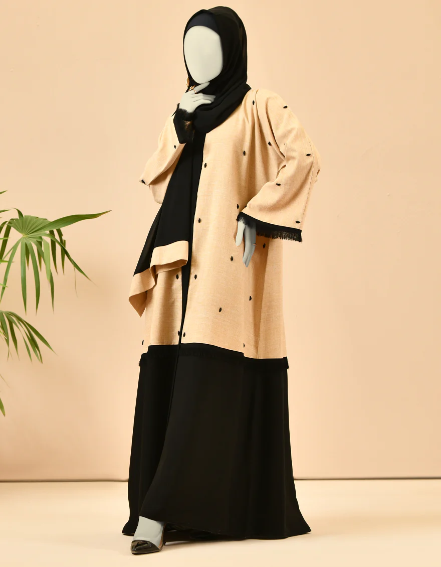 BEIGE ABAYA | JJAB-US-22-004 FB/JOOT