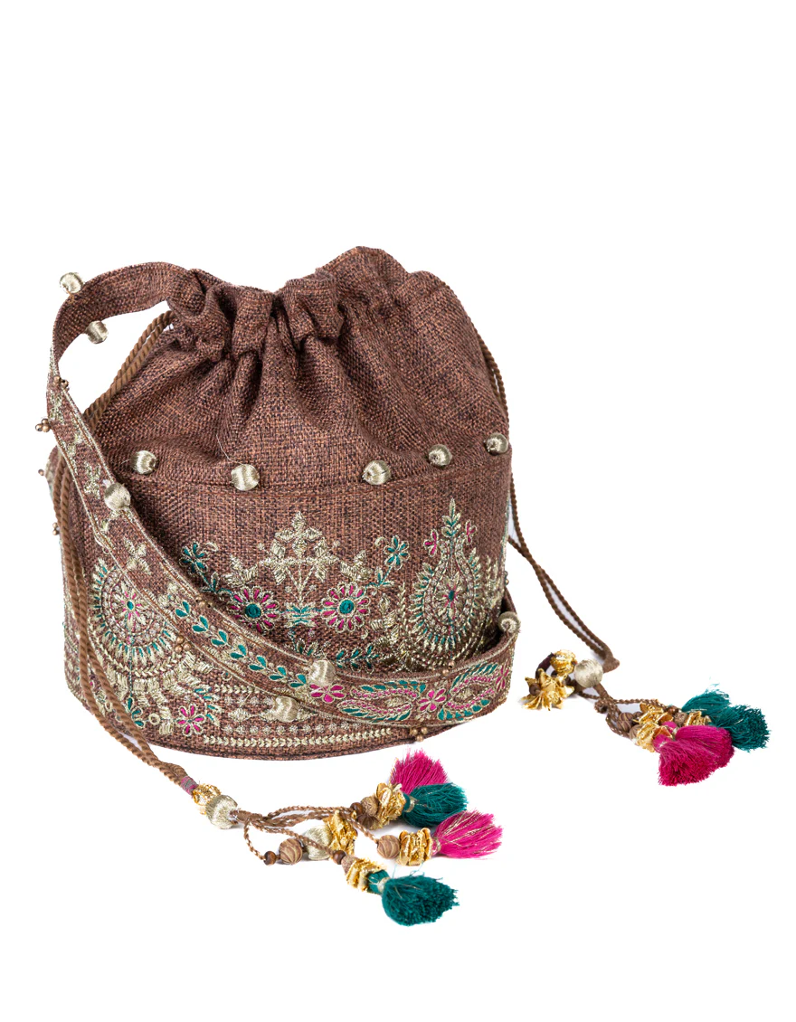 BROWN JUTE HANDBAG | JJBL-24-062 FB/VENDO