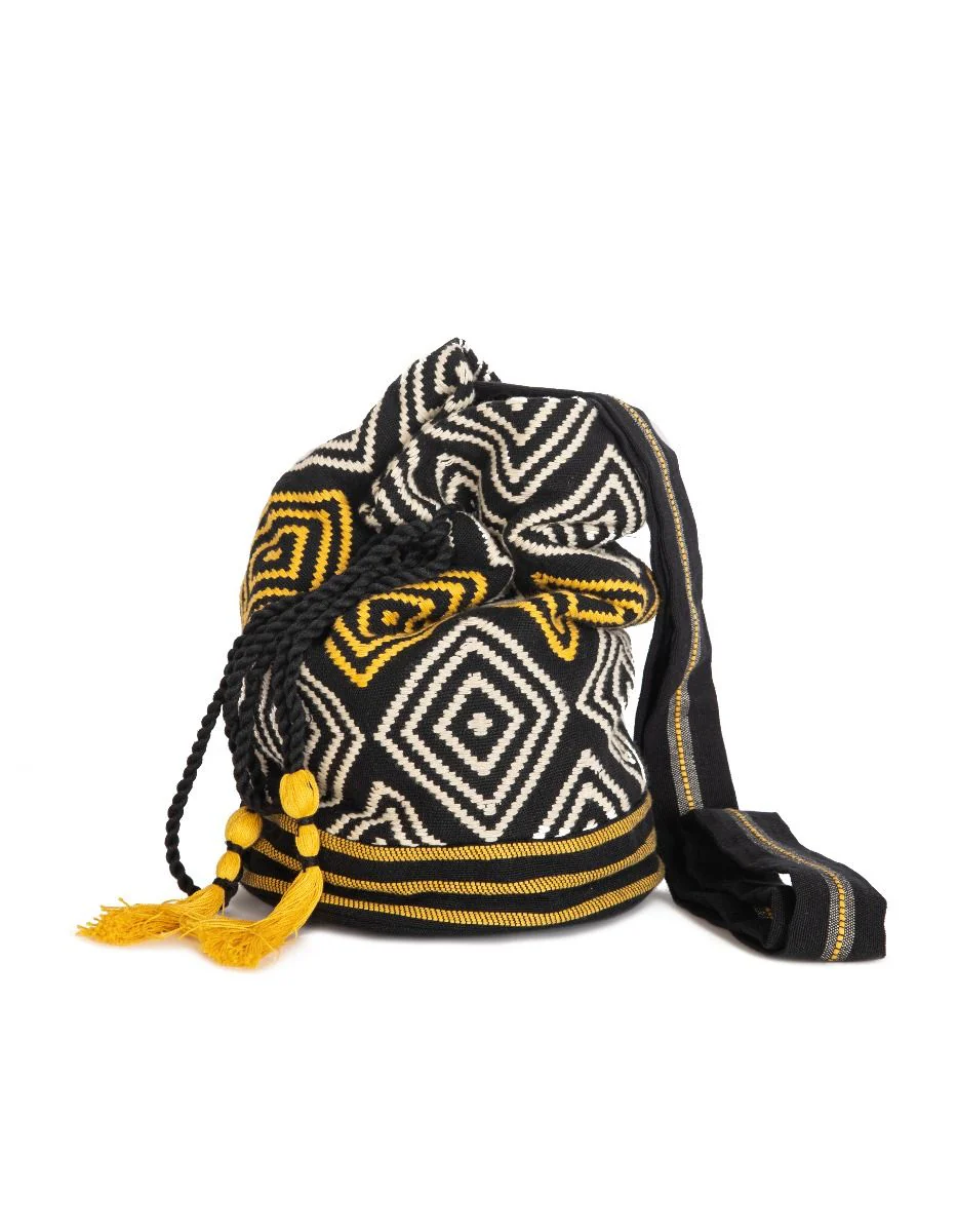 BLACK-WHT STP KHADDI HANDBAG | JJBL-US-21-043 FB/MAIN PANEL