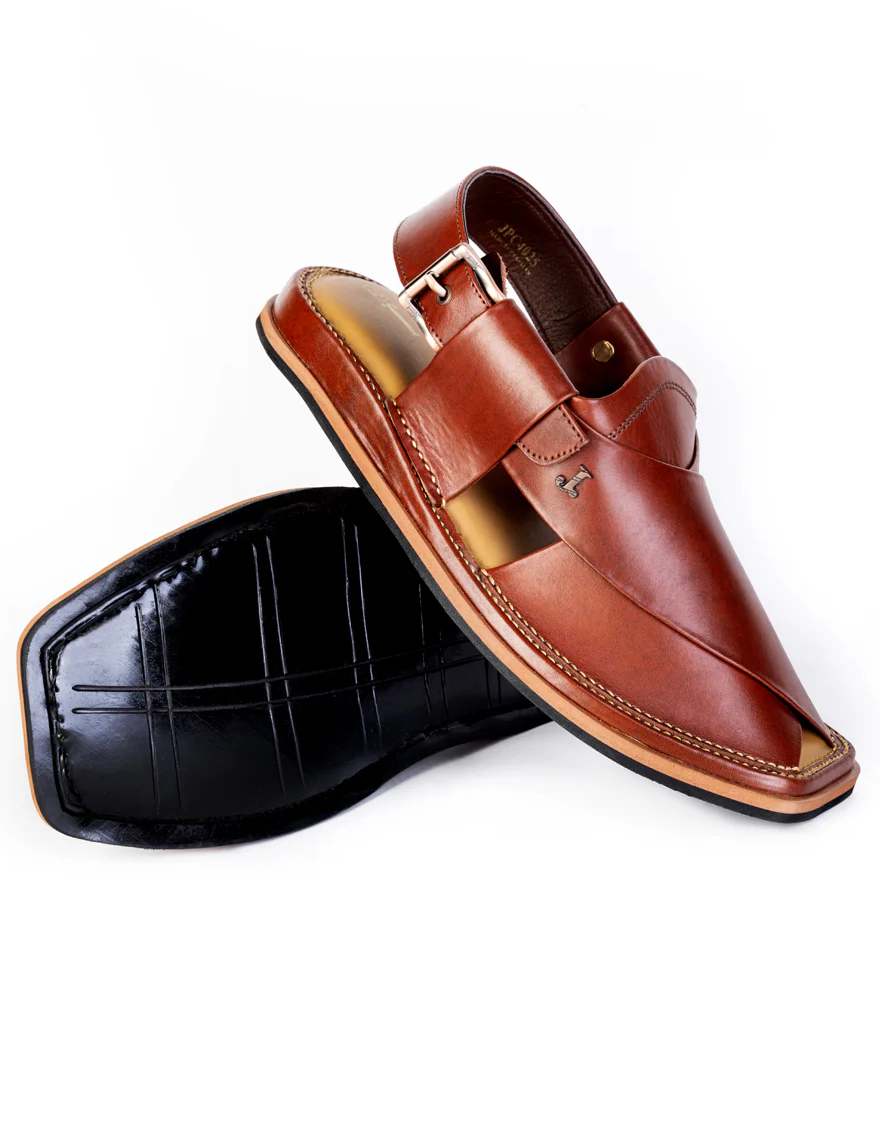 RED PESHAWARI SANDALS | JJFW-JPC-4025/S25-SC-PLN - Image 2