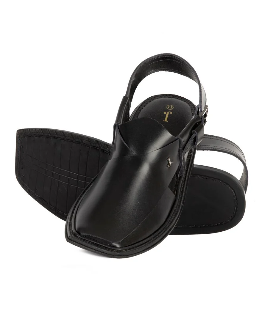 BLACK PESHAWARI SANDALS | JJFW-JPC-US-11356/S22-GK-PLN