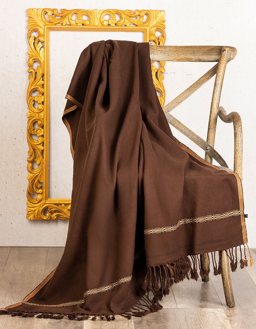 DULL BROWN SHAWL | JJID-SHW-US-21-0002 FB/DUSSA SHAWL-DBO