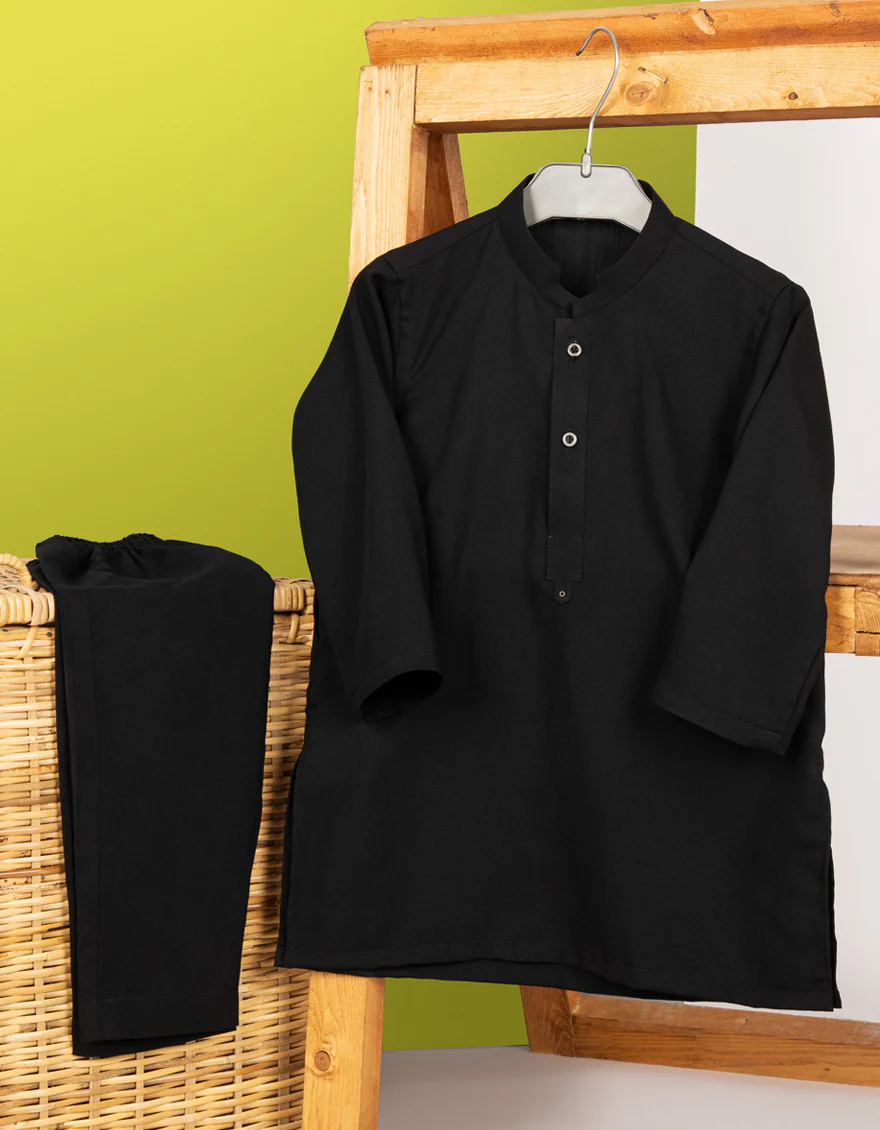 BLACK BLENDED KAMEEZ SHALWAR | JJIKP-US-45025/A22/JJ8346-CL