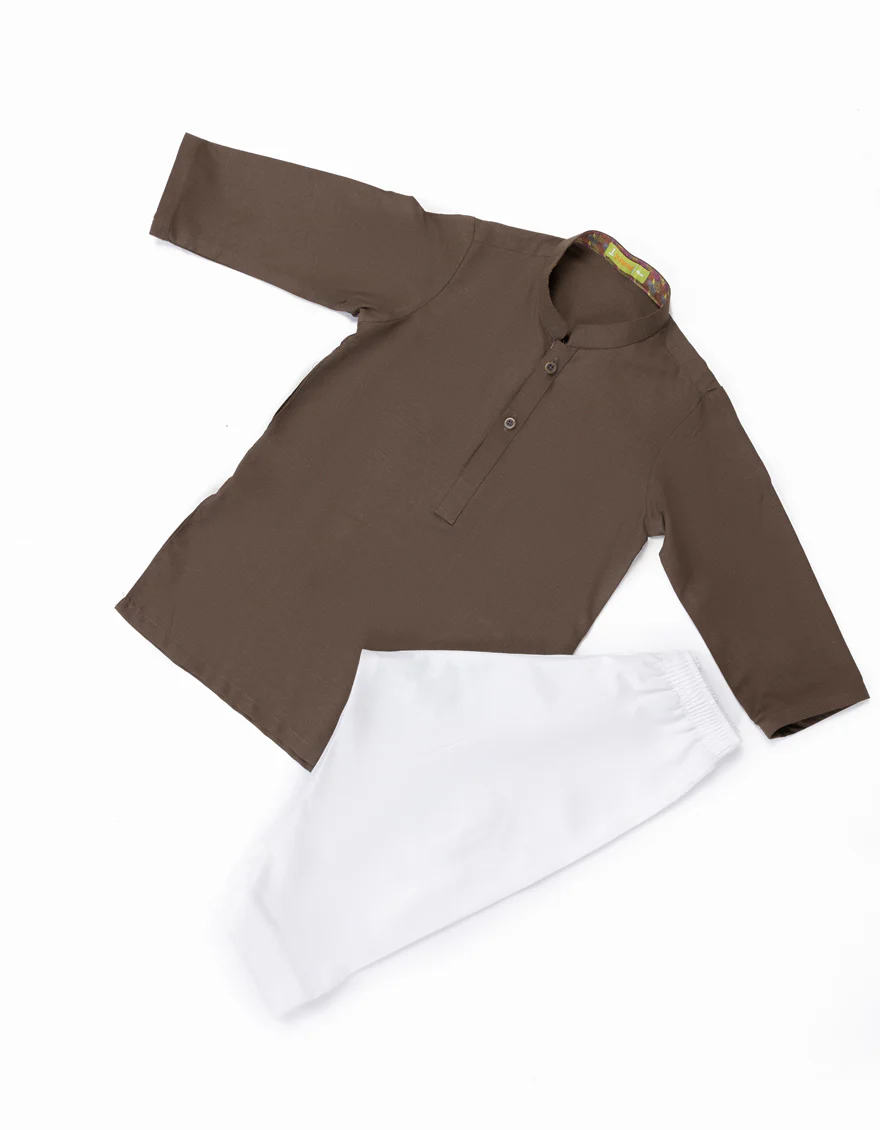 BROWN BLENDED KAMEEZ SHALWAR | JJIKS-A-91420/S24/JJ8831-PN