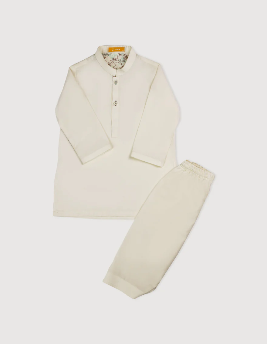 CREAM BLENDED KAMEEZ SHALWAR | JJIKS-S-50272/S25/JJ10453-PN