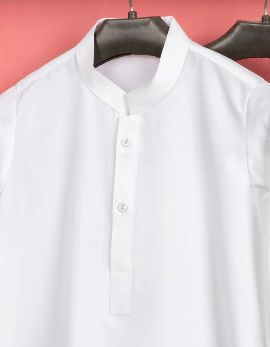 WHITE BLENDED KAMEEZ SHALWAR | JJIKS-S-US-40220-R2-AP/S22/JJ7567-PN - Image 2