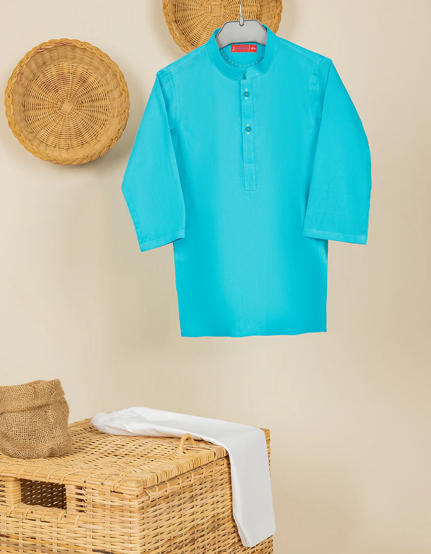TURQUOISE COTTON KAMEEZ SHALWAR | JJIKS-S-US-40278/S22/DMR3133-PN