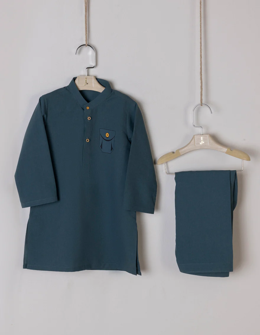 GREEN BLENDED KAMEEZ SHALWAR | JJIKS-S-US-46139/S23/JJ8726-CL