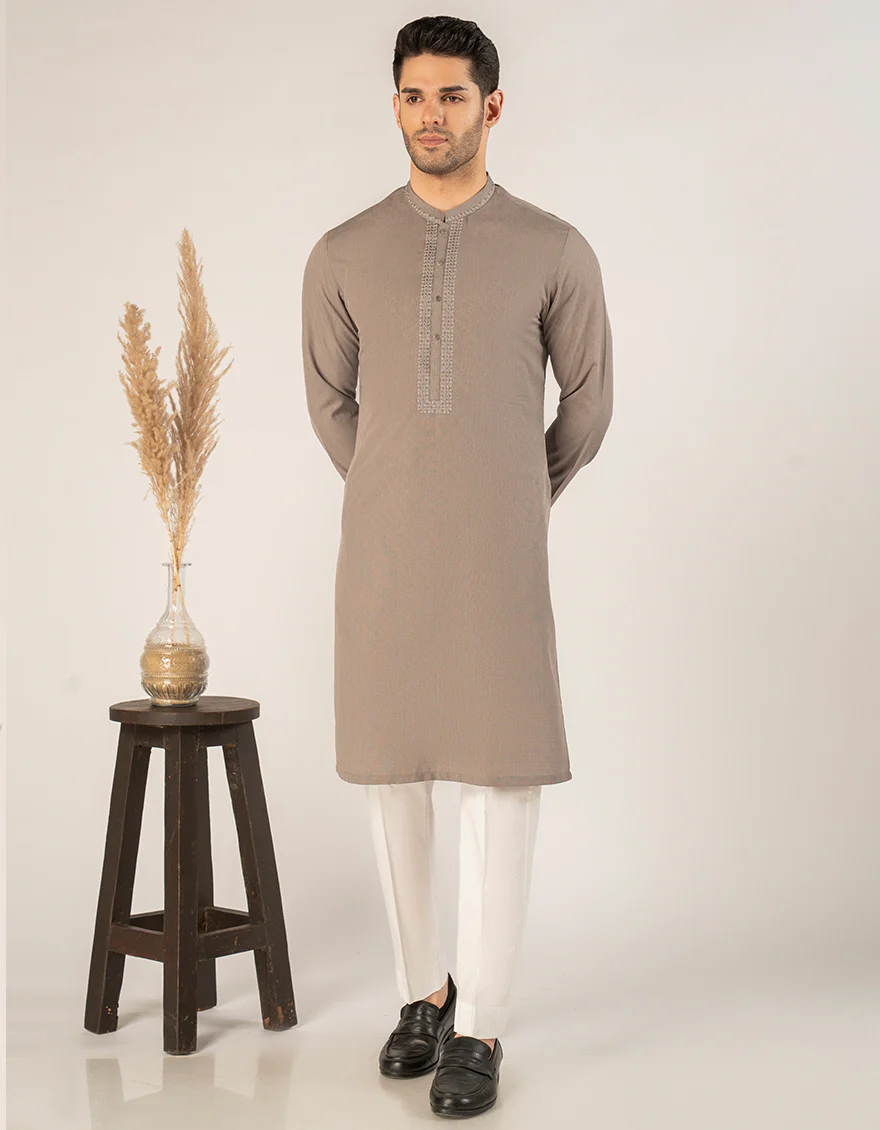 BROWN BLENDED KURTA | JJK-A-33290/S25/JJ93