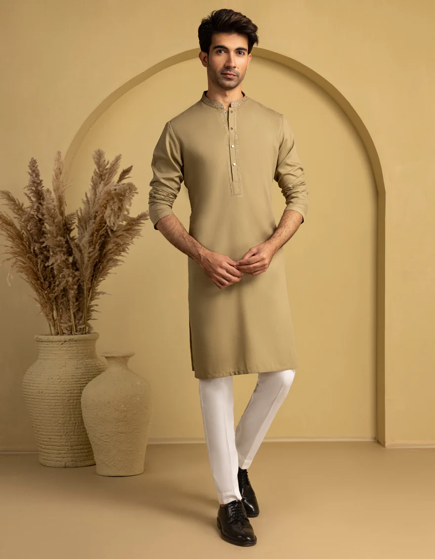 BROWN BLENDED KURTA | JJK-A-33364/S25/JJ9893-SF