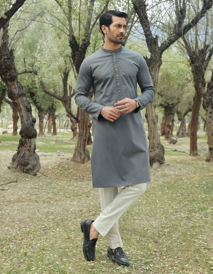 TEAL GREY KURTA | JJK-A-US-32832/S23/JJ8963-SF