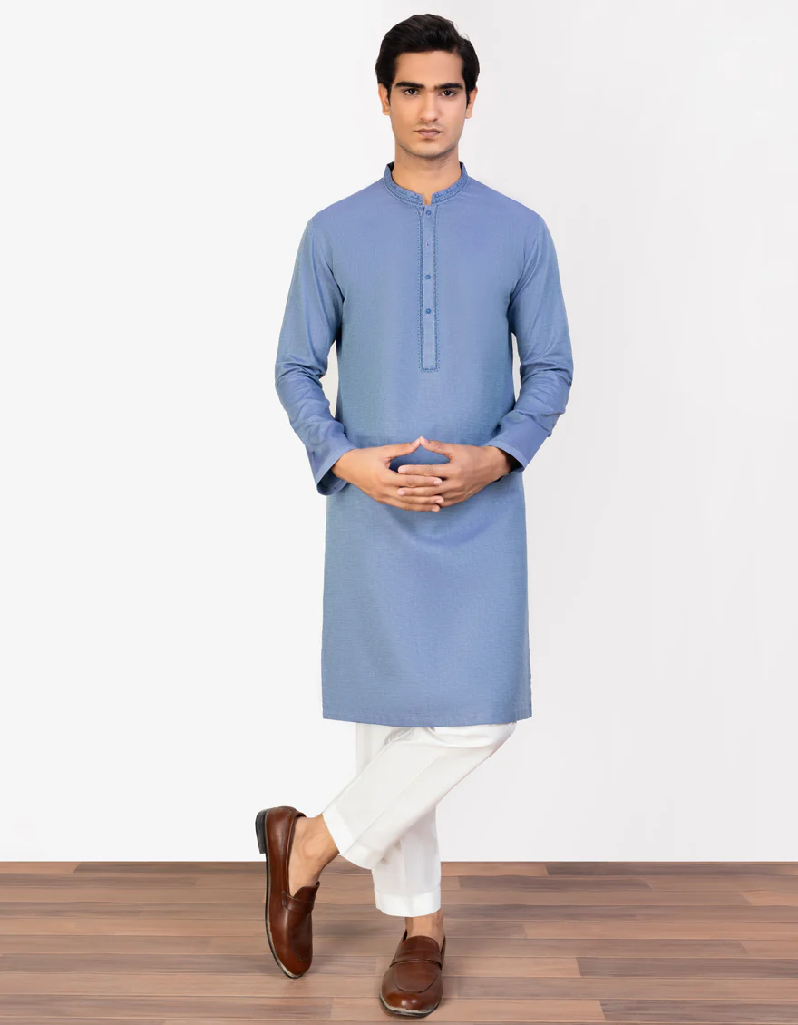 HATCHED PURPLE COTTON KURTA | JJK-A-US-34491/S23/JJ8943-SF