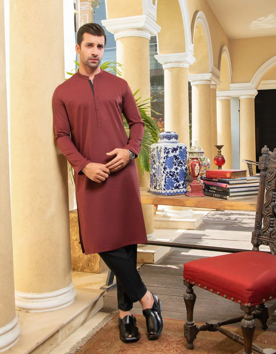 TWO TONE RED KURTA | JJK-A-US-36769/S21/JJ7112