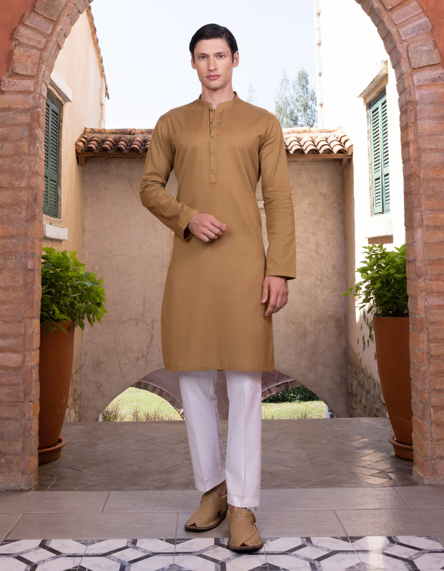 MASTARD COTTON KURTA | JJK-A-US-37689/S23/JJ7636-CL