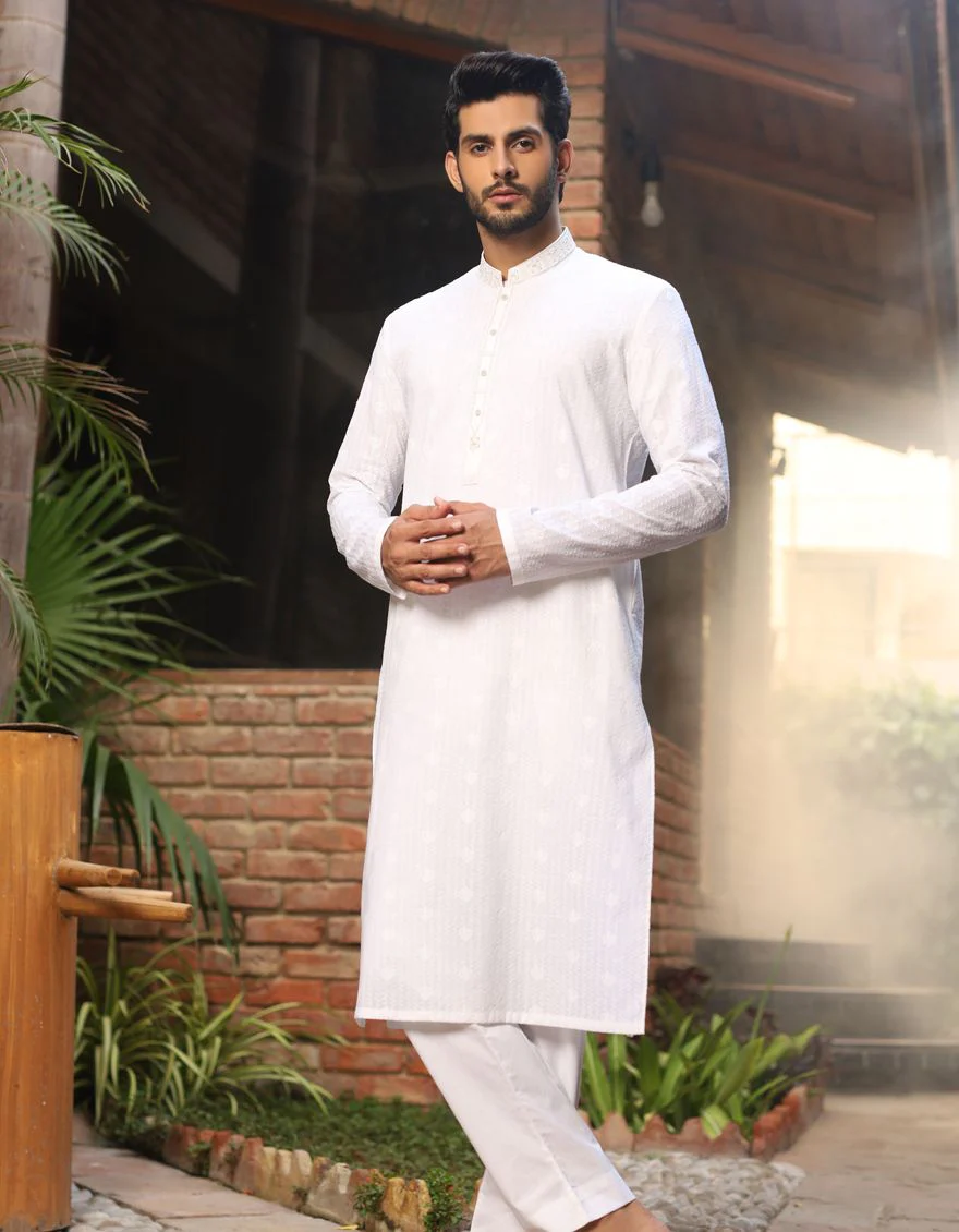 PEARL WHITE KURTA | JJK-A-US-40008/S20/JJ6837