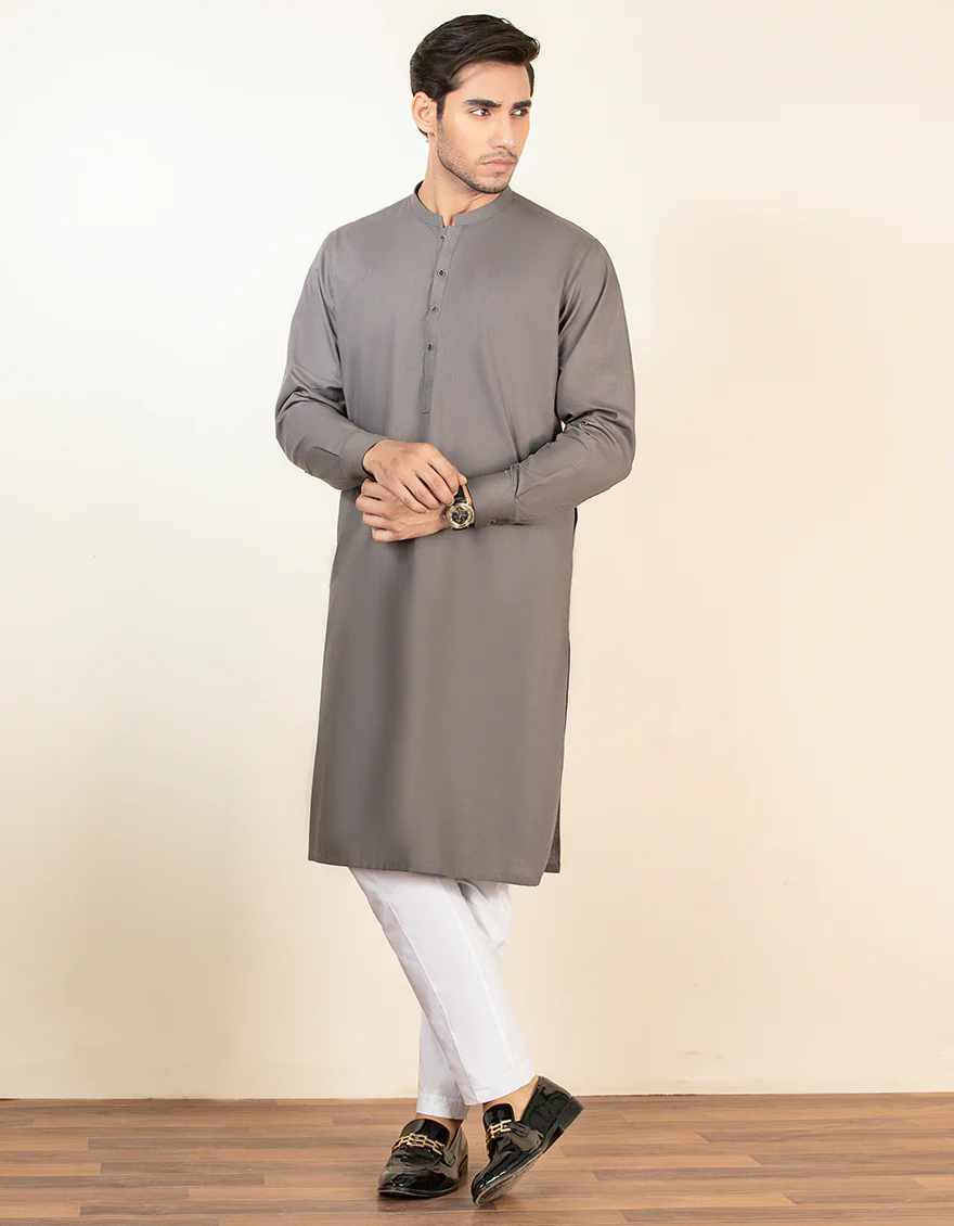 DARK GREY COTTON KURTA | JJK-A-US-40323/S22/JJ7165-PN