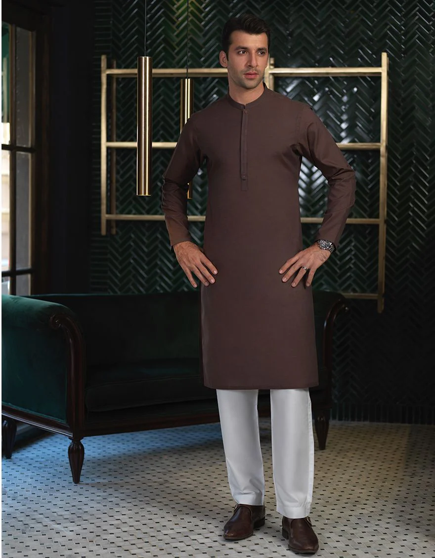 DULL BROWN KURTA | JJK-A-US-42283/S21/JJ7499-CL