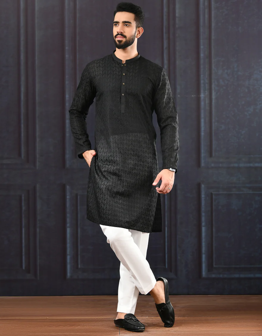 BLACK SHIFFLY KURTA | JJK-A-US-43081/S22/JJ8083-PN