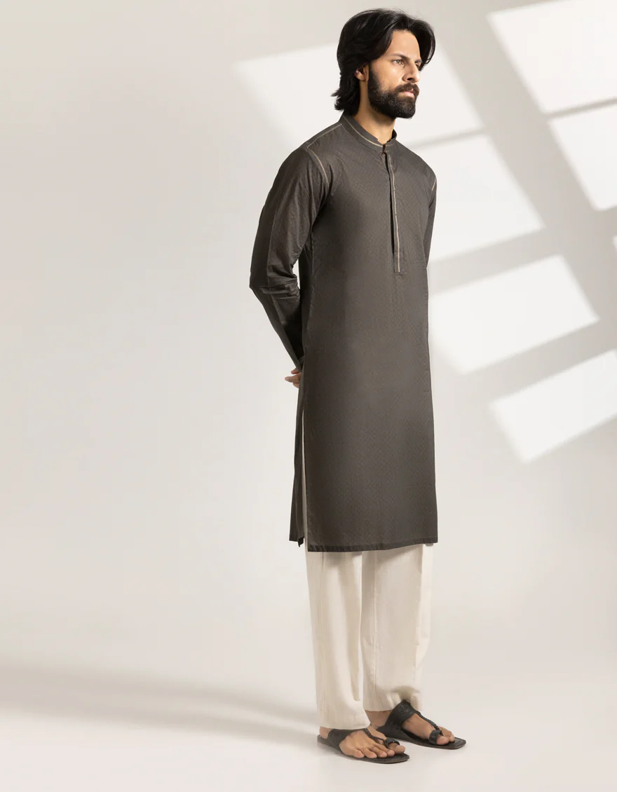 MEHNDI BROWN COTTON KURTA | JJK-S-46799/S25/JJ9776-SF