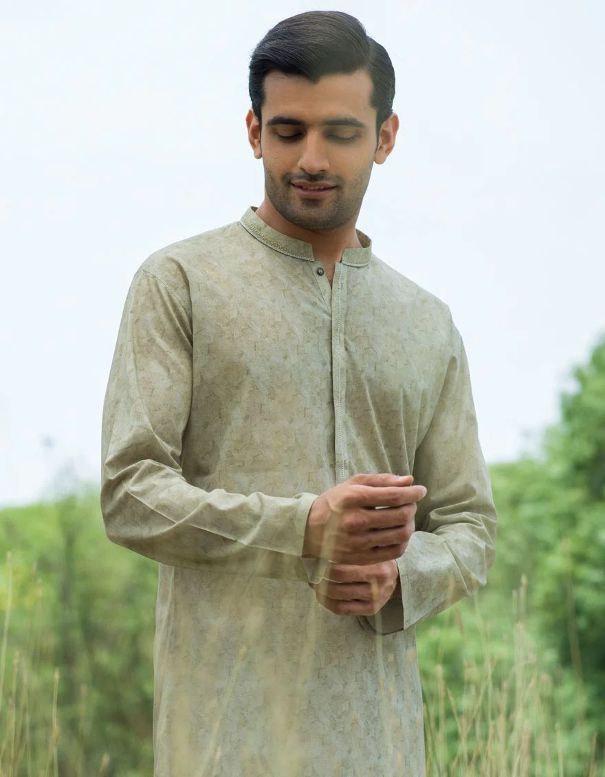 L GREEN KURTA | JJK-S-US-32493/S21/JJ7210-SF