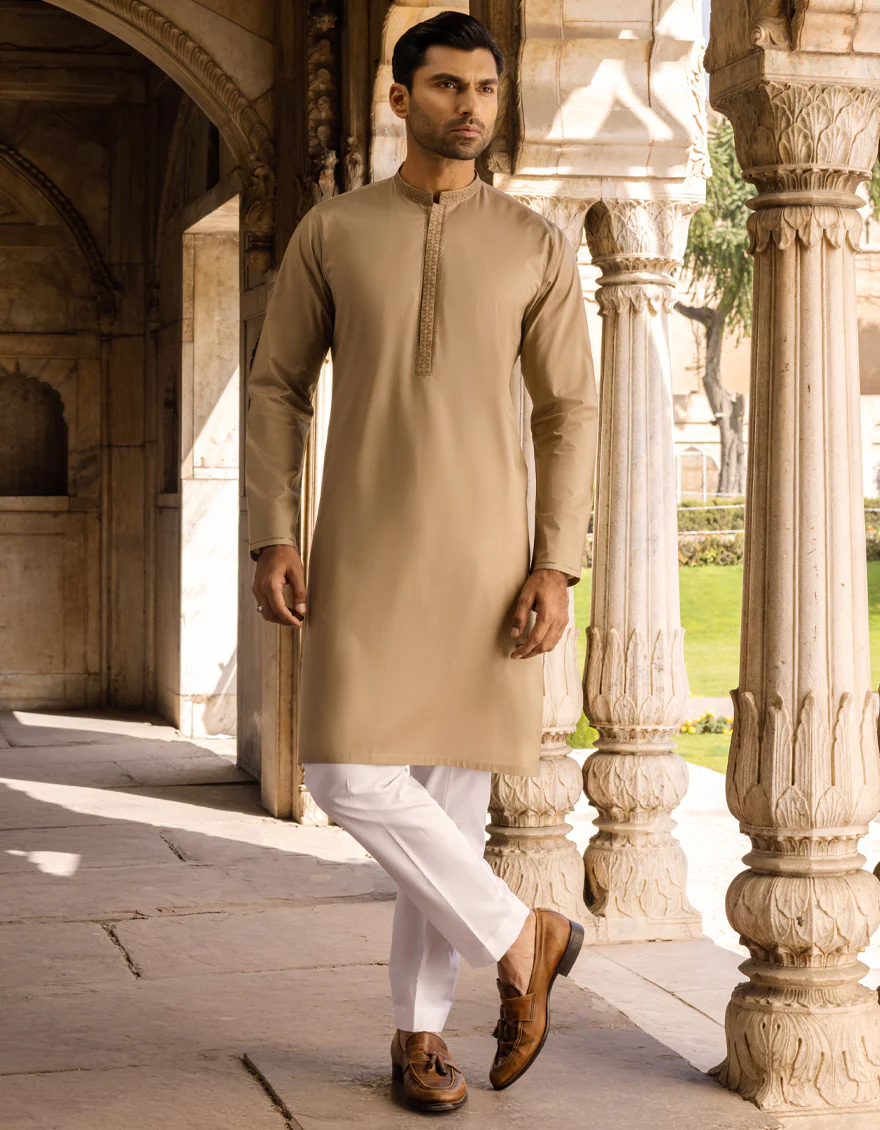 SAND COTTON KURTA | JJK-S-US-32558/S22/JJ7546-SF