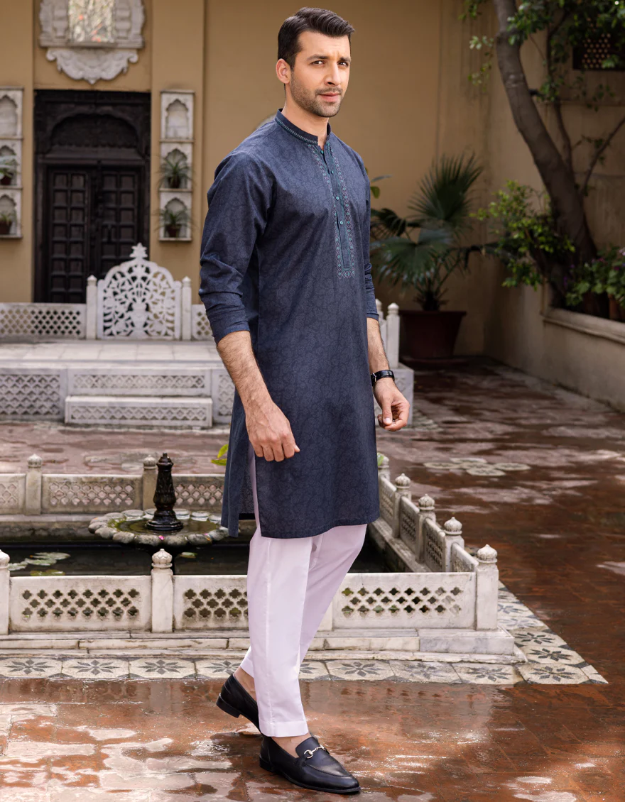 CHARCOAL GREY COTTON KURTA | JJK-S-US-32563/S22/JJ7546-SF