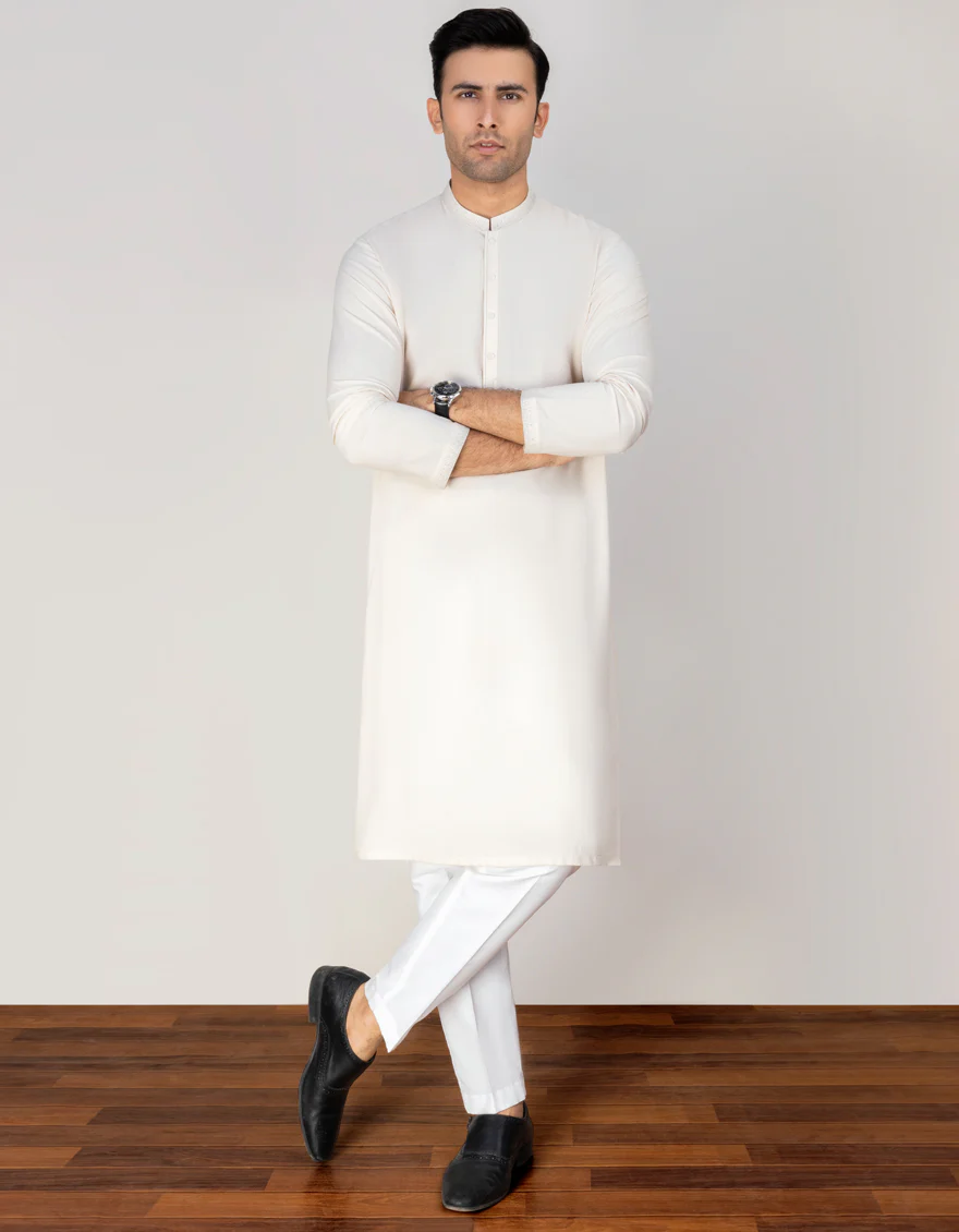 BEIGE BLENDED KURTA | JJK-S-US-32712/S23/JJ8719-SF