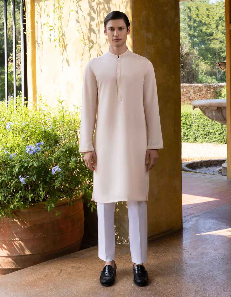 POWDER PINK BLENDED KURTA | JJK-S-US-32713/S23/JJ8719-SF