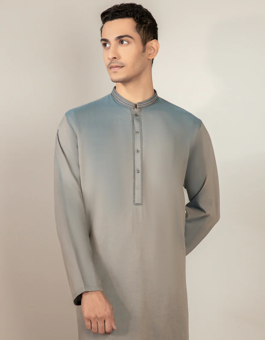 TWO TONE GREY COTTON KURTA | JJK-S-US-37612/S22/JJ8148-SF