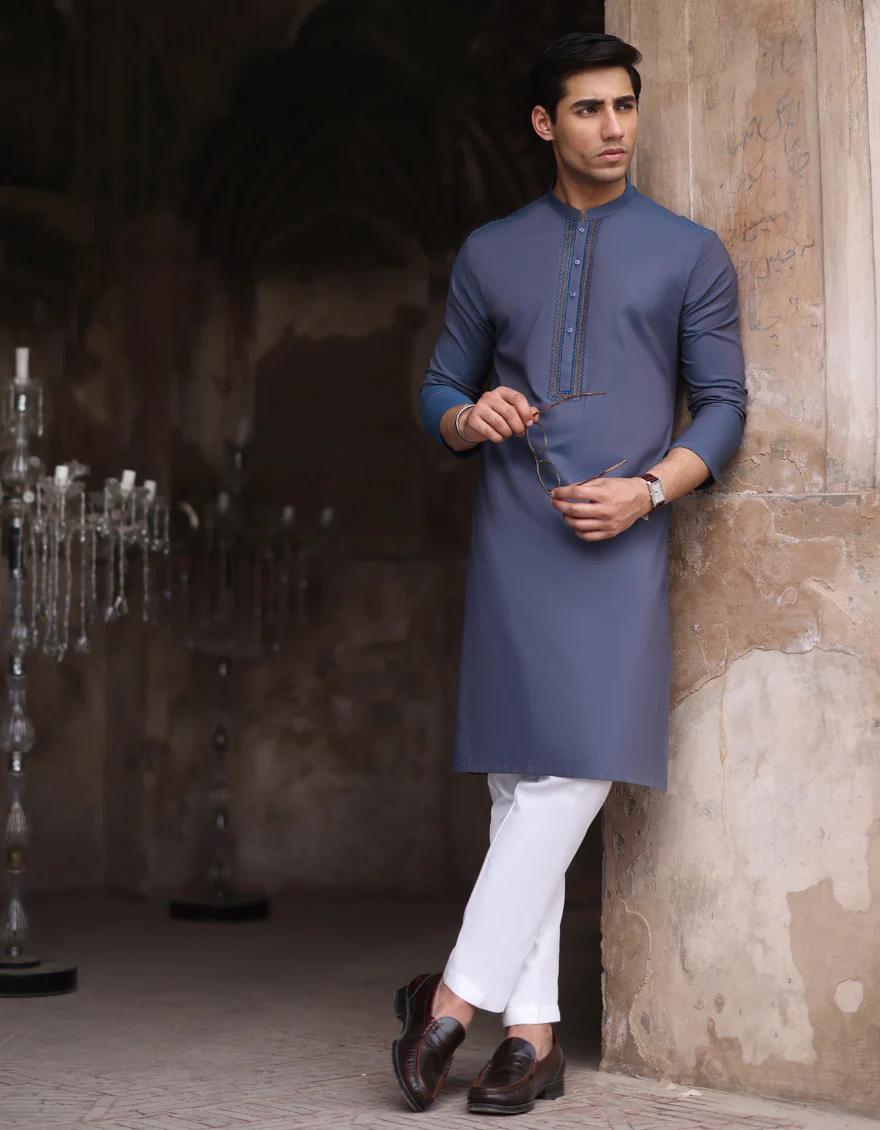 BLUE COTTON KURTA | JJK-S-US-37747/S23/JJ8941-FL