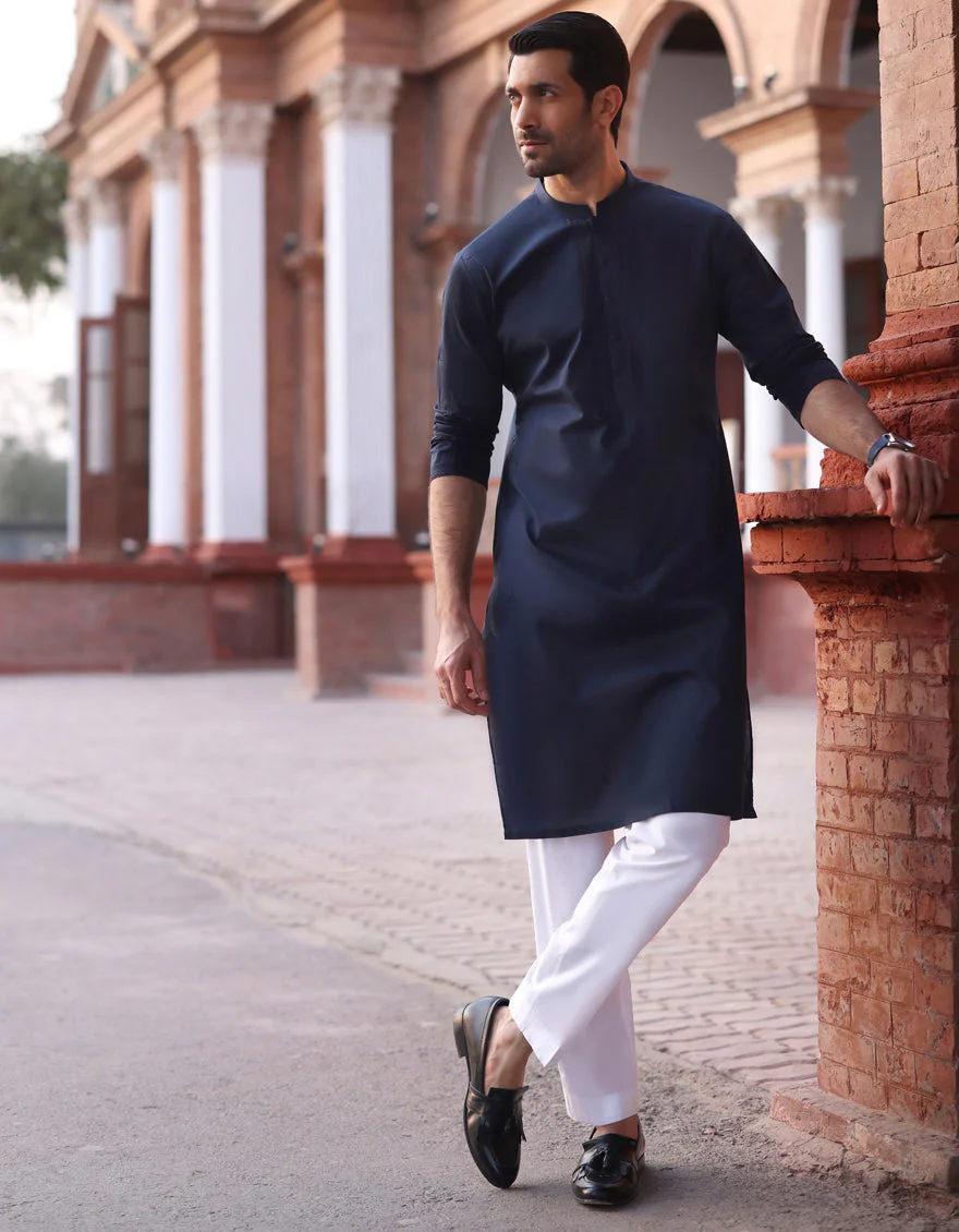 DARK NAVY COTTON KURTA | JJK-S-US-37749/S23/JJ8714-SF