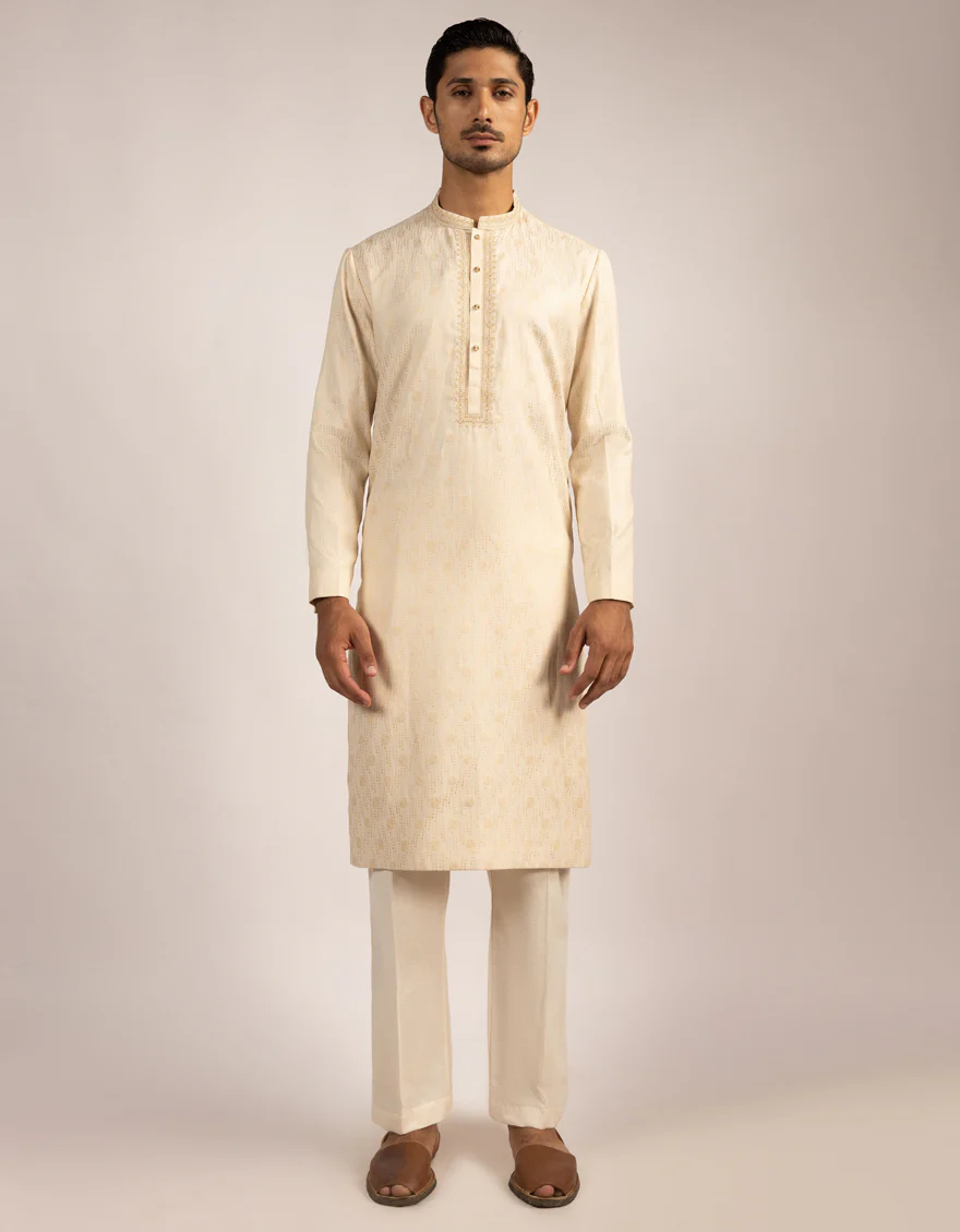 BEIGE BLENDED SPECIAL KURTA | JJK-SP-A-33527/S25/JJ9645-FL
