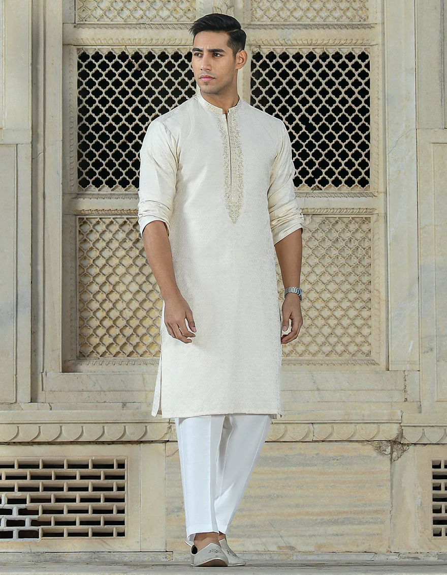 OFF WHITE SPECIAL KURTA | JJK-SP-US-42314/S21/JJ8142-FL