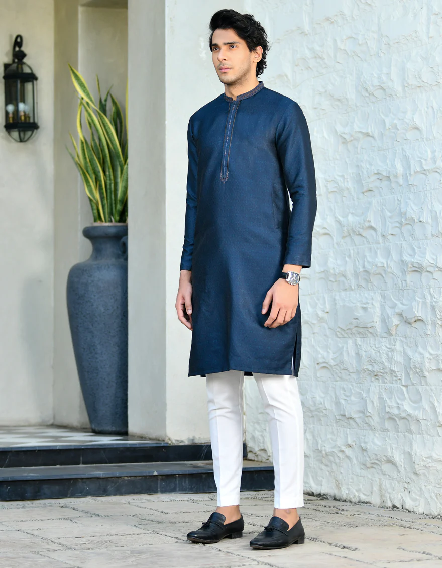 BLUE KURTA | JJK-SP-US-45130/A23/JJ8466-FL