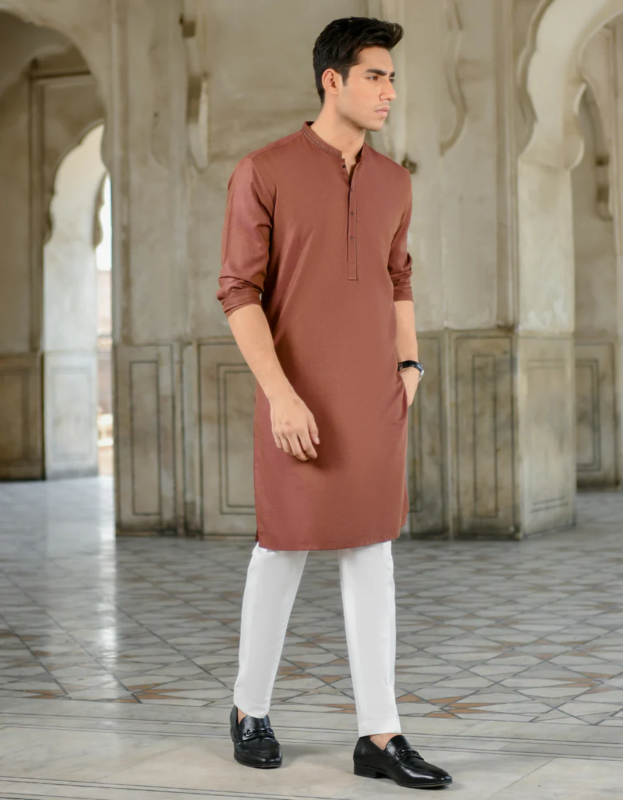 BROWN BLENDED KURTA | JJK-US-44078/S22/JJ8268-SF